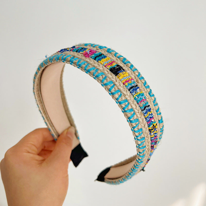 Fashion knotted headband with wide brim, hair accessories for ladies to go out and hold their hair in place