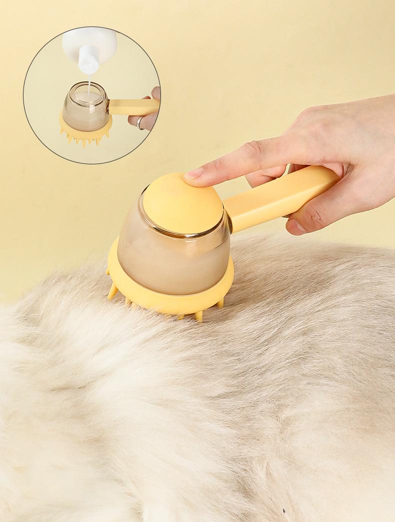 3 In 1 Pets Bath Brush For Dogs And Cats Shower Massage Brush, Depilation Comb And Foaming Tool, Anti-frizz Beauty Brush Pet Products