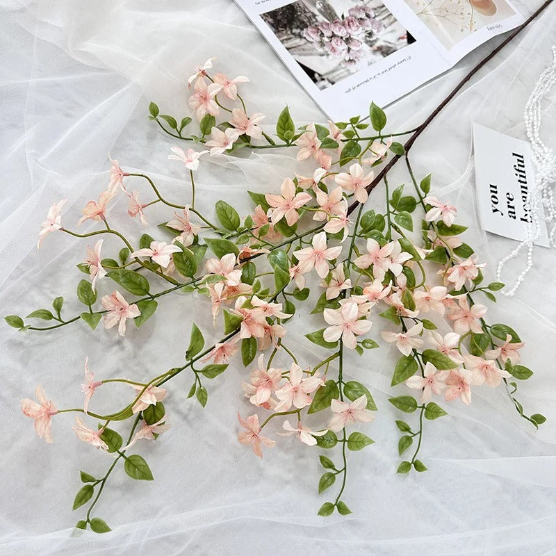 38IN Orange Jasmine Artificial Flowers for Home Decor Table Centerpiece and Office Desk Decoration