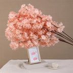 10Pc Artificial Cherry Blossom Branch Fake Flowers Plant for Home Garden Landscaping Decor Wedding Party Christmas Decorations