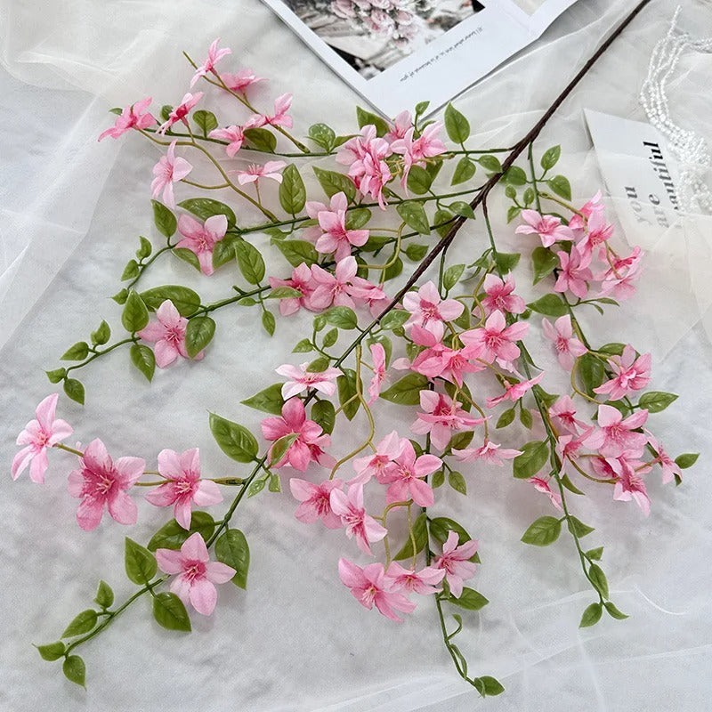 38IN Orange Jasmine Artificial Flowers for Home Decor Table Centerpiece and Office Desk Decoration