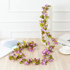 Artificial Rose Flowers Garland DIY Wedding Arch Garden Decoration Home Living Room Wall Hanging Spring Autumn Fake Plant Vine