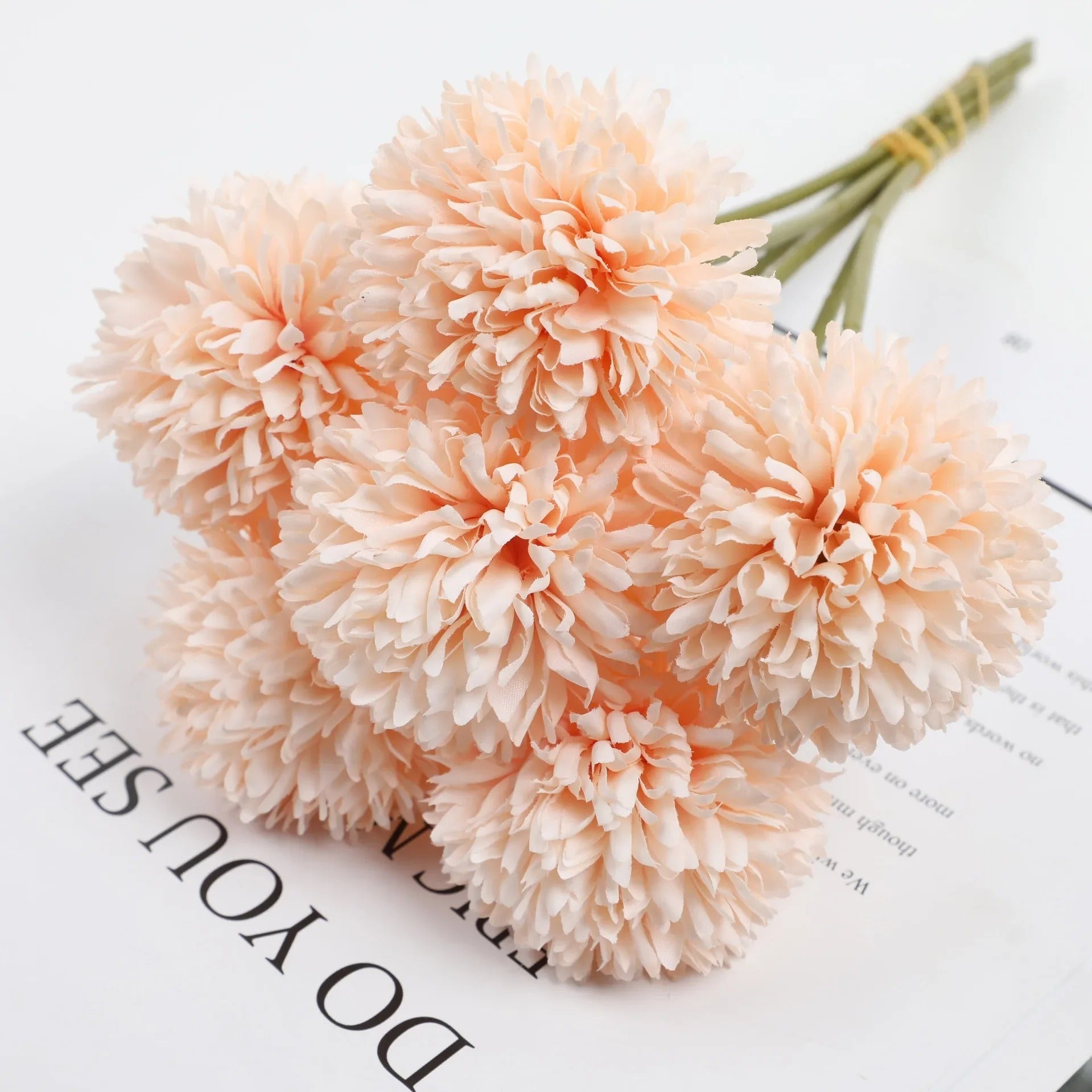 5pcs Artificial Hydrangea Flowers Bouquet for Home Flower Arrangement Decoration Wedding Table Christmas Decoration Dandelion