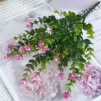 1pcs Simulation flowers plants simulation greenery Eucalyptus bouquet flowers outdoor garden arrangement rose