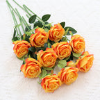 1/10pcs Artificial Flowers Handmade rose simulation flowers with branches store wedding