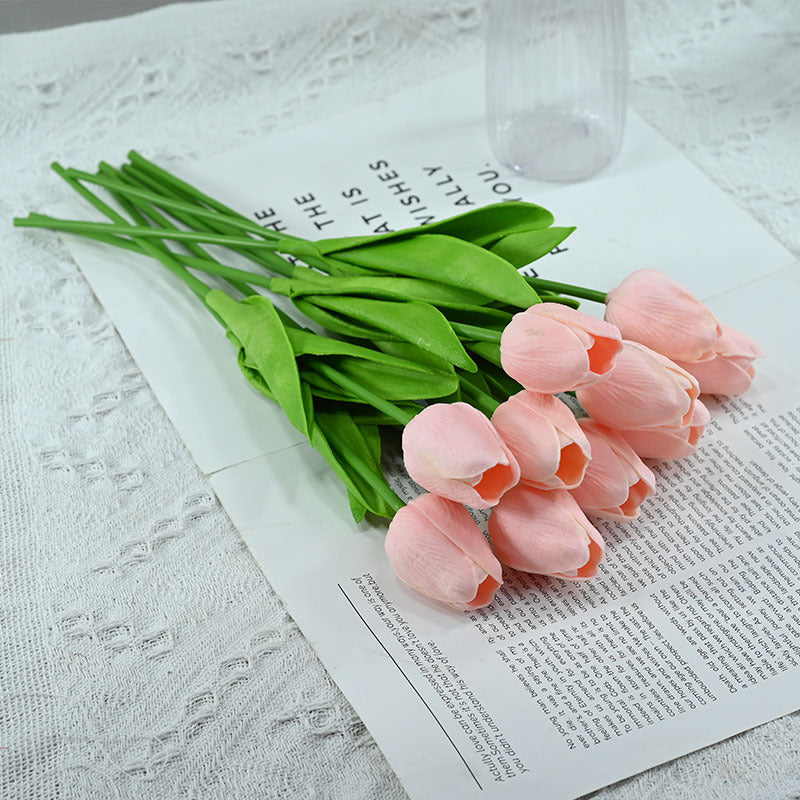 10pcs Artificial Flowers Simulation tulips artificial flowers silk flowers home