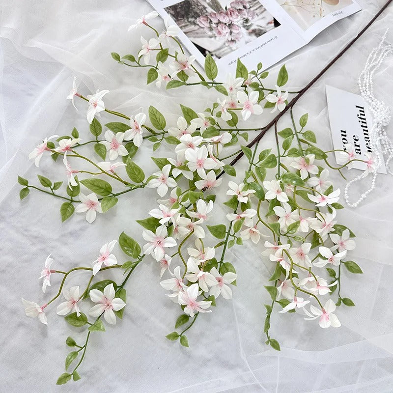 38IN Orange Jasmine Artificial Flowers for Home Decor Table Centerpiece and Office Desk Decoration