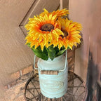 1/3/5pc Sunflower Artificial Flowers Bouquet Realistic Outdoor Garden Autumn Decoration Home Floral Arrangement Wedding Decor