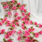 Pink Sakura Artificial Hanging Flowers Garland Vines 1.8m Wedding Arch Decor Flower Wreaths Home Garden Decoration Fake Plants
