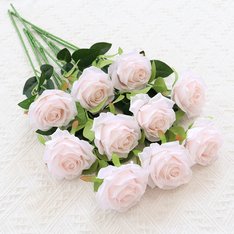 1/10pcs Artificial Flowers Handmade rose simulation flowers with branches store wedding