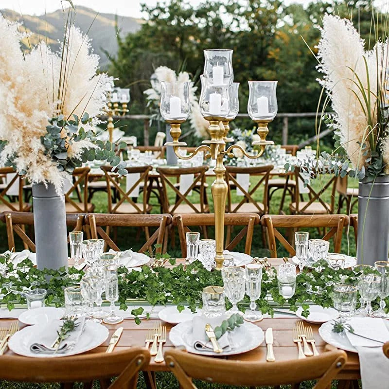 6pc 2M Vine Leaves Artificial Plant Hanging Rattan Ivy Outdoor Garden Wall Backdrop Decoration Wedding Home Decor Creeper Leaves