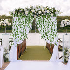 6pc 2M Vine Leaves Artificial Plant Hanging Rattan Ivy Outdoor Garden Wall Backdrop Decoration Wedding Home Decor Creeper Leaves