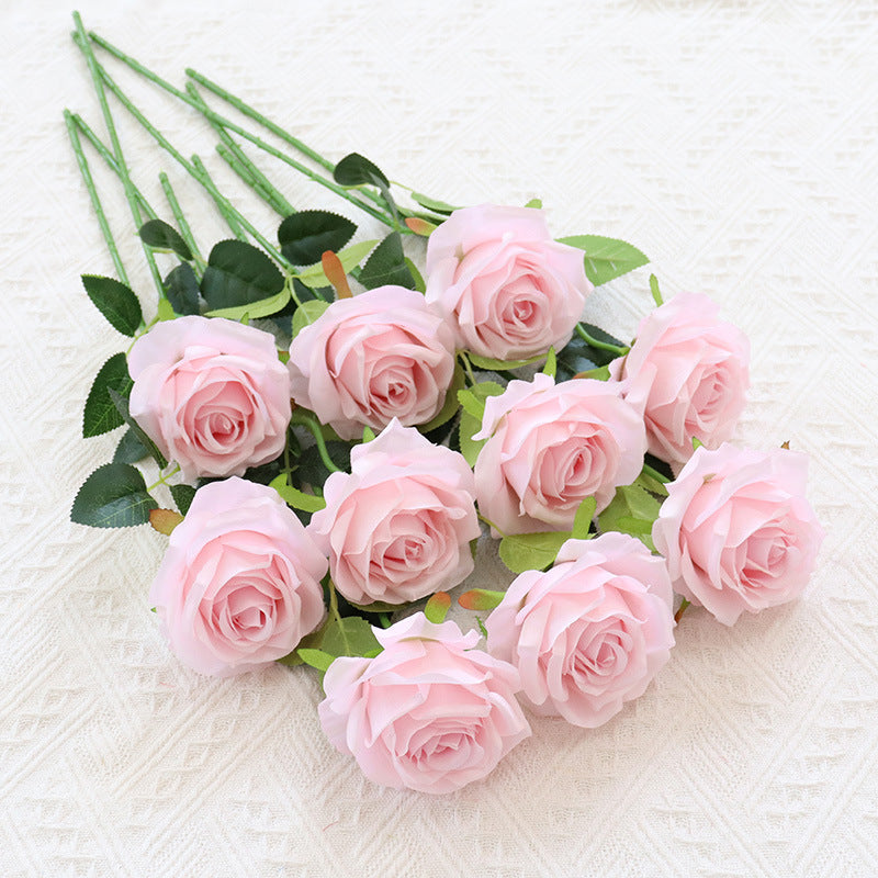 1/10pcs Artificial Flowers Handmade rose simulation flowers with branches store wedding