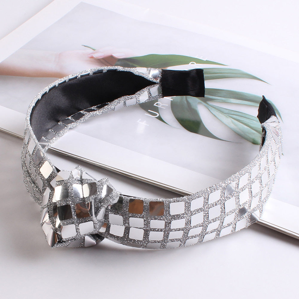 New style fabric sequins women's headband high-end wide-brimmed hair headband hair accessories