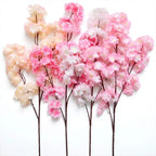 10Pc Artificial Cherry Blossom Branch Fake Flowers Plant for Home Garden Landscaping Decor Wedding Party Christmas Decorations