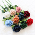 1/10pcs Artificial Flowers Handmade rose simulation flowers with branches store wedding