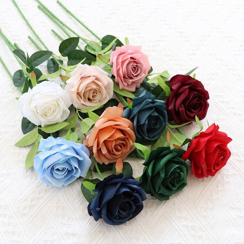 1/10pcs Artificial Flowers Handmade rose simulation flowers with branches store wedding