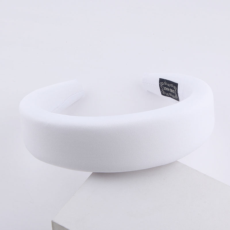 Fashionable multi-color milk silk sponge headband for women to travel on the beach and walk on the catwalk