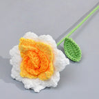 Rose Handmade Crochet Flower without Vase, Flowers Bouquet, Artificial Flower, Gifts for Girlfriend, Fall Room Decor, Decorative Flower for Mom, Friends