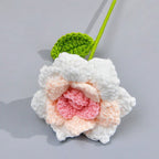 Rose Handmade Crochet Flower without Vase, Flowers Bouquet, Artificial Flower, Gifts for Girlfriend, Fall Room Decor, Decorative Flower for Mom, Friends