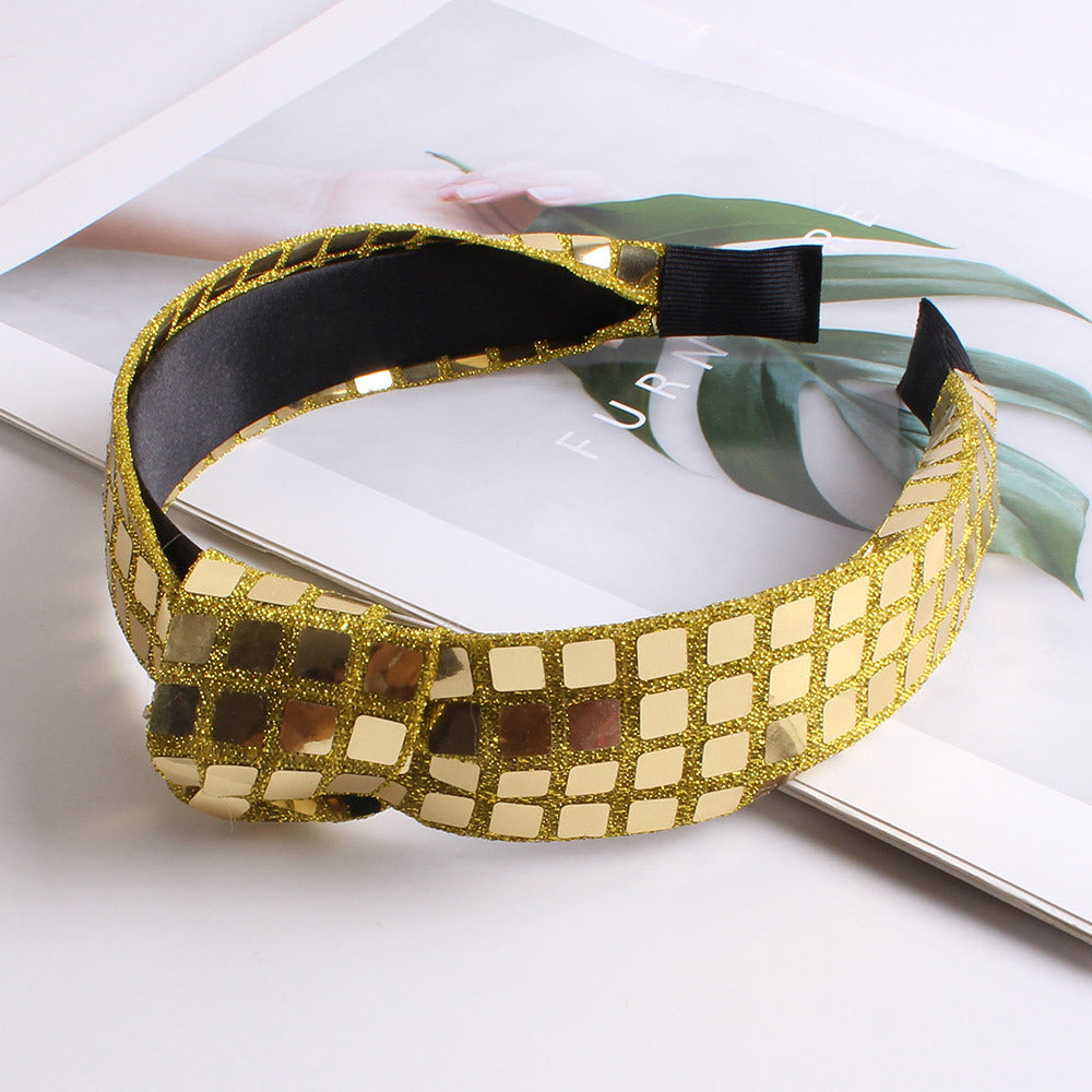 New style fabric sequins women's headband high-end wide-brimmed hair headband hair accessories