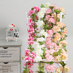 Pink Sakura Artificial Hanging Flowers Garland Vines 1.8m Wedding Arch Decor Flower Wreaths Home Garden Decoration Fake Plants