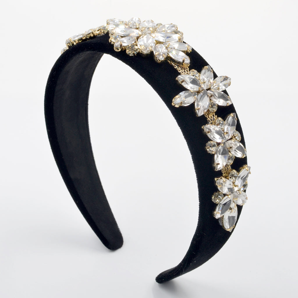 Colorful starry sky gem inlaid trendy ladies super shiny full diamond headband Baroque luxury headband