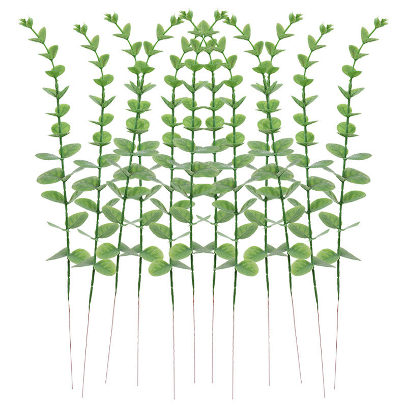 12pcs Simulation greenery plastic home eucalyptus props plants artificial flowers
