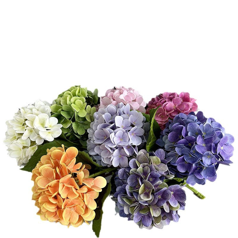 Hydrangea fake flowers home decoration oil painting color moisturizing film