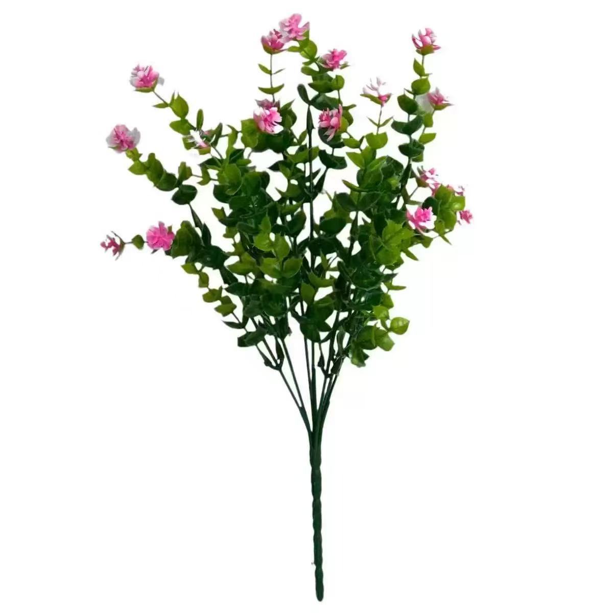1pcs Simulation flowers plants simulation greenery Eucalyptus bouquet flowers outdoor garden arrangement rose