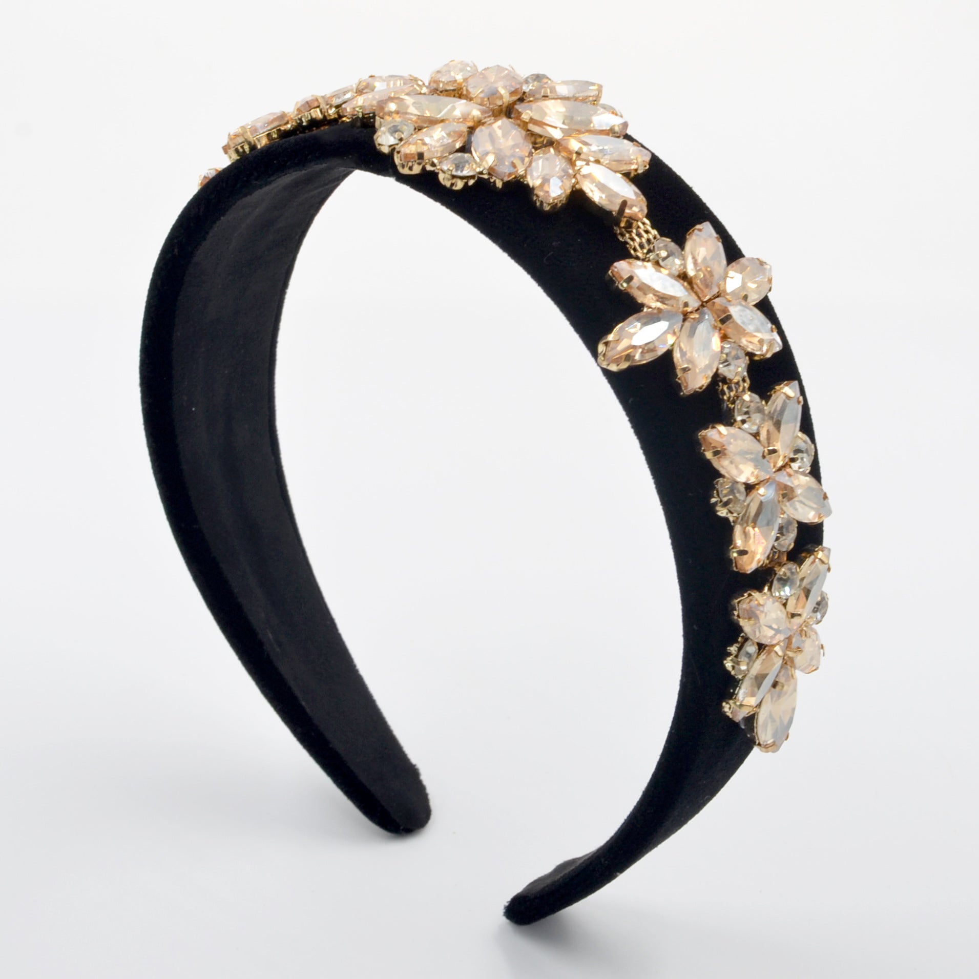 Colorful starry sky gem inlaid trendy ladies super shiny full diamond headband Baroque luxury headband