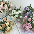 Simulation flowers wedding bouquet flowers lilac hand bouquet small flower arrangement ornaments upscale