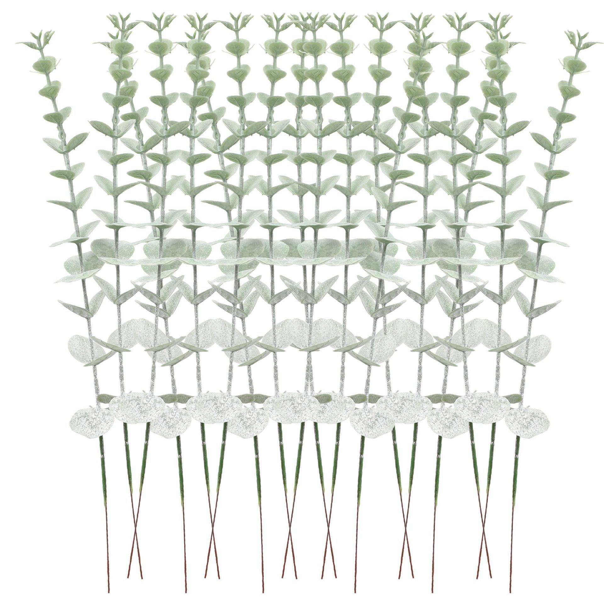 12pcs Simulation greenery plastic home eucalyptus props plants artificial flowers