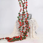 Artificial Rose Flowers Garland DIY Wedding Arch Garden Decoration Home Living Room Wall Hanging Spring Autumn Fake Plant Vine