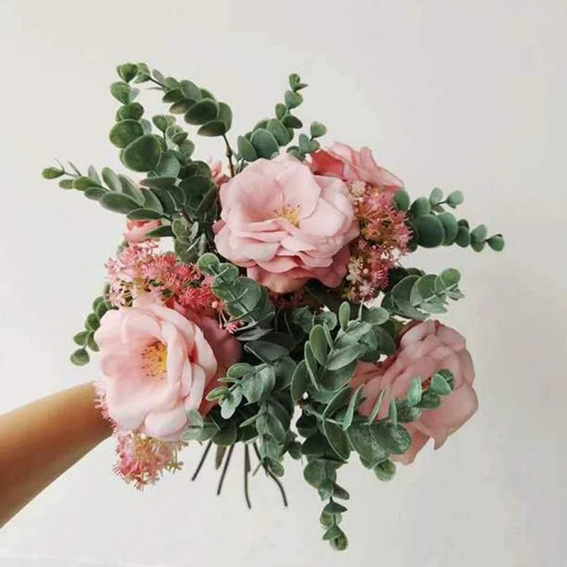 12pcs Artificial Plants Eucalyptus Branches 41cm for Bedroom Home Table Decoration Wedding Decor Arrangement Wreath Fake Plants