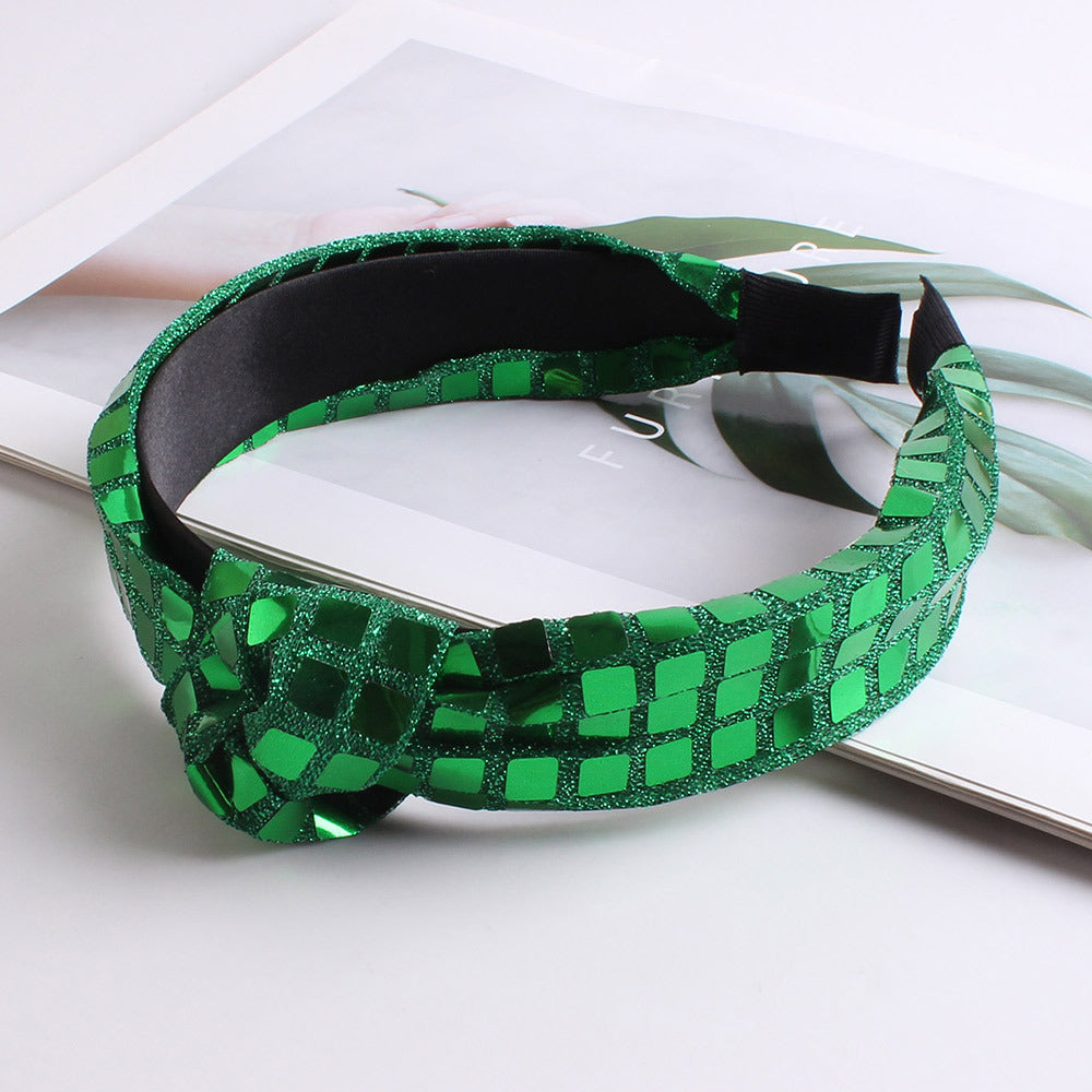 New style fabric sequins women's headband high-end wide-brimmed hair headband hair accessories