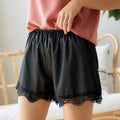 Summer side eyelash lace safety pants anti-exposure three-quarter pants leggings women's outer wear thin shorts pants