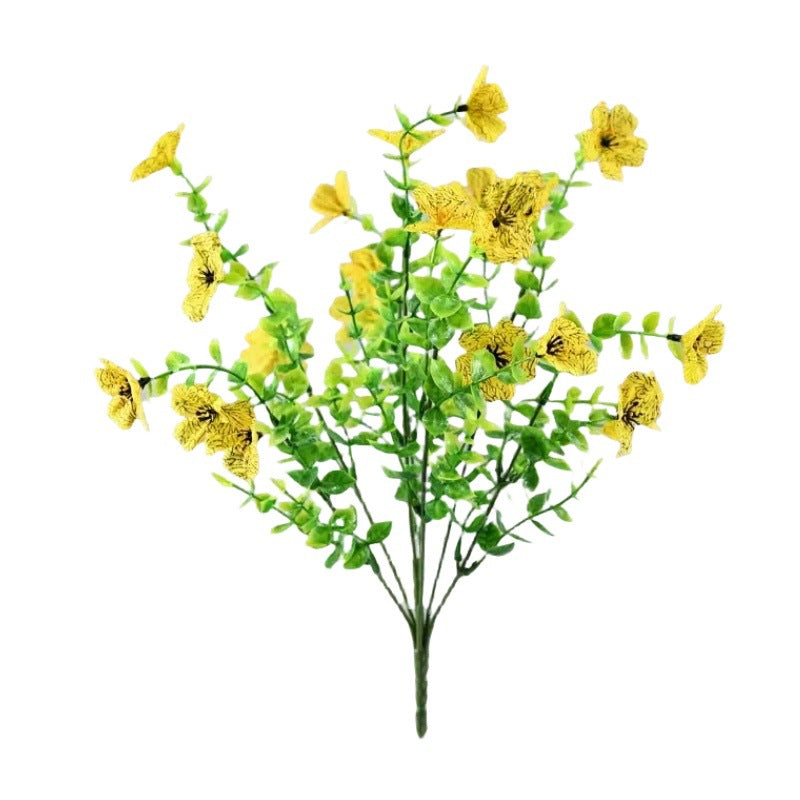 Eucalyptus violet plastic flowers photography background floral wedding