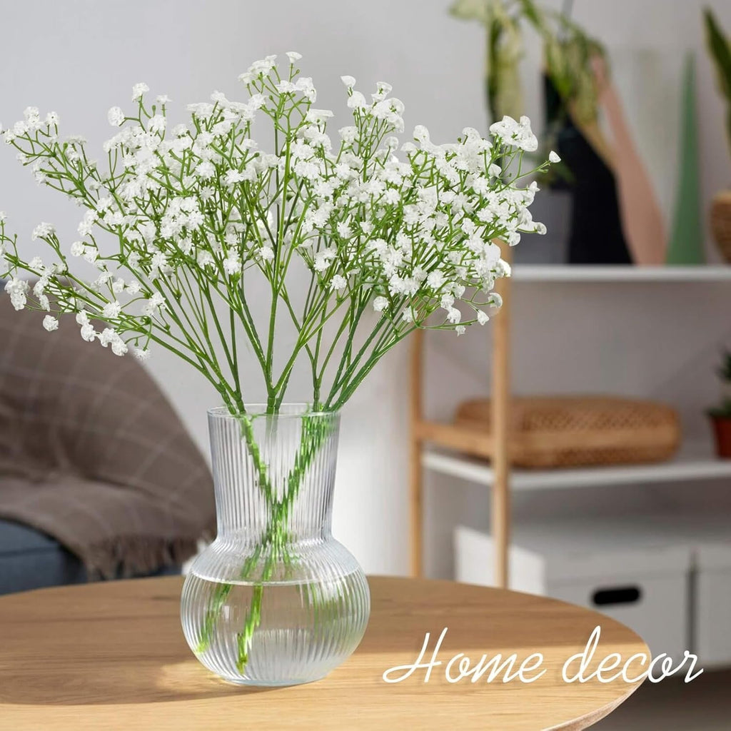 20 Baby Breath Artificial Flowers - Babies Breath Flowers Artificial Bulk Faux Flowers Bouquet White Flores Greenery Real Touch Fake Flowers Arrangements Wedding Centerpieces Tables Decorations