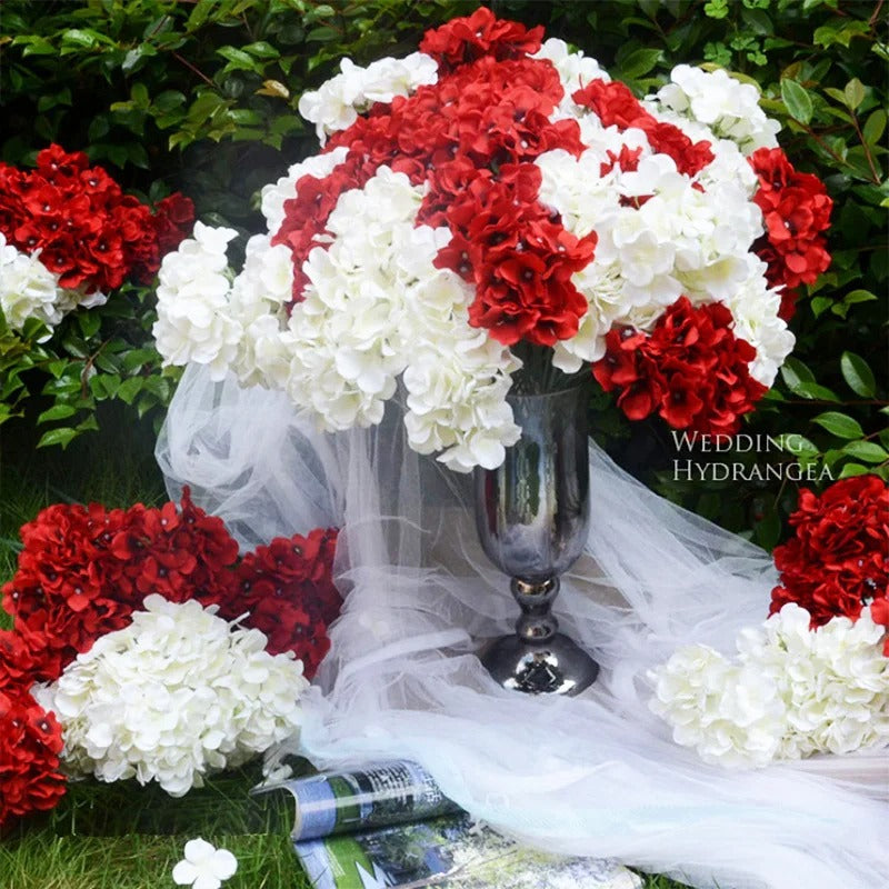 Wedding Centerpiece Floral Home Table Decoration Fake Hydrangea Branches Bridal Bouquet Flower Arrangement Artificial Flowers