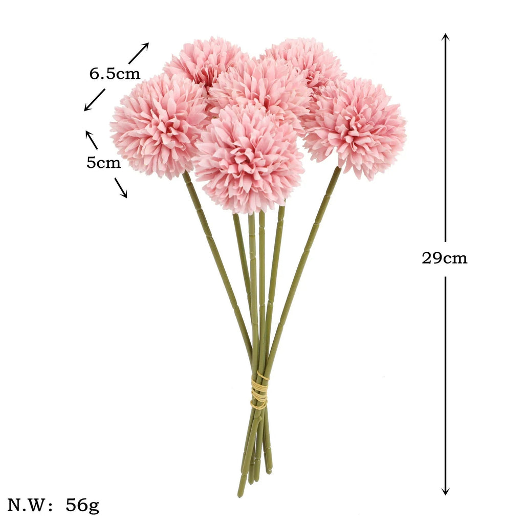 5pcs Artificial Hydrangea Flowers Bouquet for Home Flower Arrangement Decoration Wedding Table Christmas Decoration Dandelion
