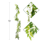 Artificial Wisteria Flowers Garland Vines Rattan Fake Hanging Flower for Home Garden Outdoor Ceremony Wedding Arch Floral Decor