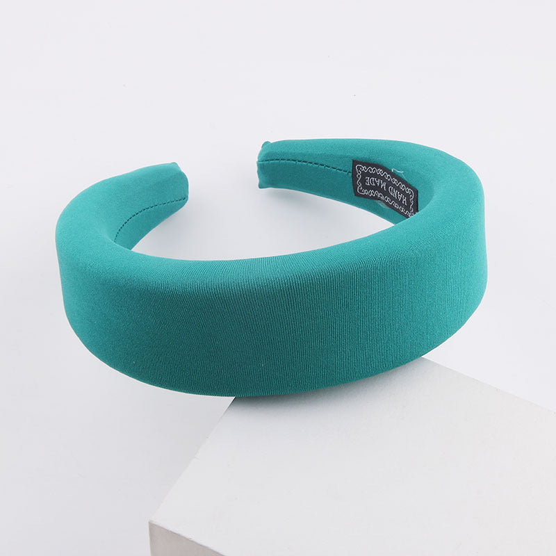 Fashionable multi-color milk silk sponge headband for women to travel on the beach and walk on the catwalk