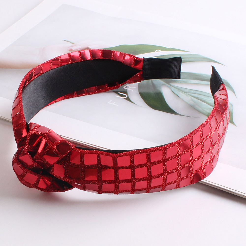 New style fabric sequins women's headband high-end wide-brimmed hair headband hair accessories