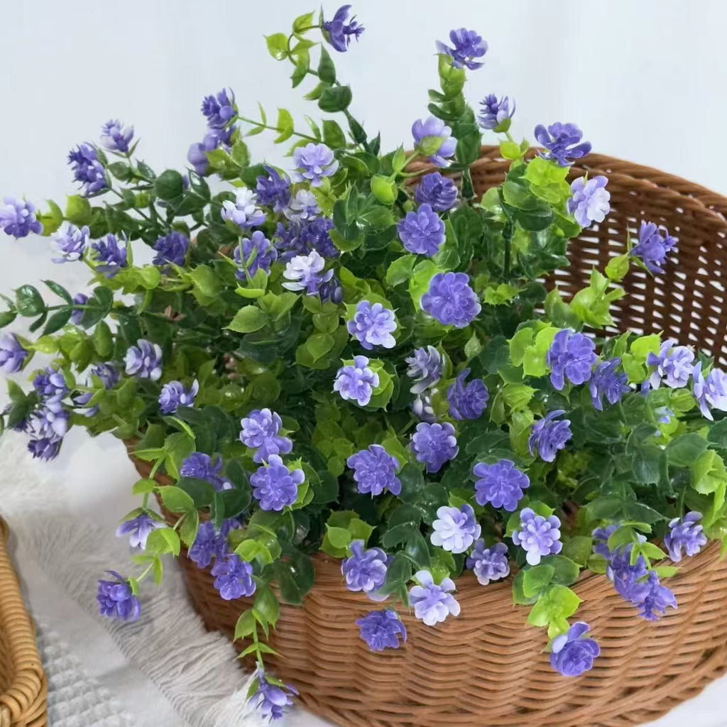 1pcs Simulation flowers plants simulation greenery Eucalyptus bouquet flowers outdoor garden arrangement rose