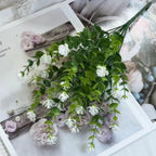 1pcs Simulation flowers plants simulation greenery Eucalyptus bouquet flowers outdoor garden arrangement rose