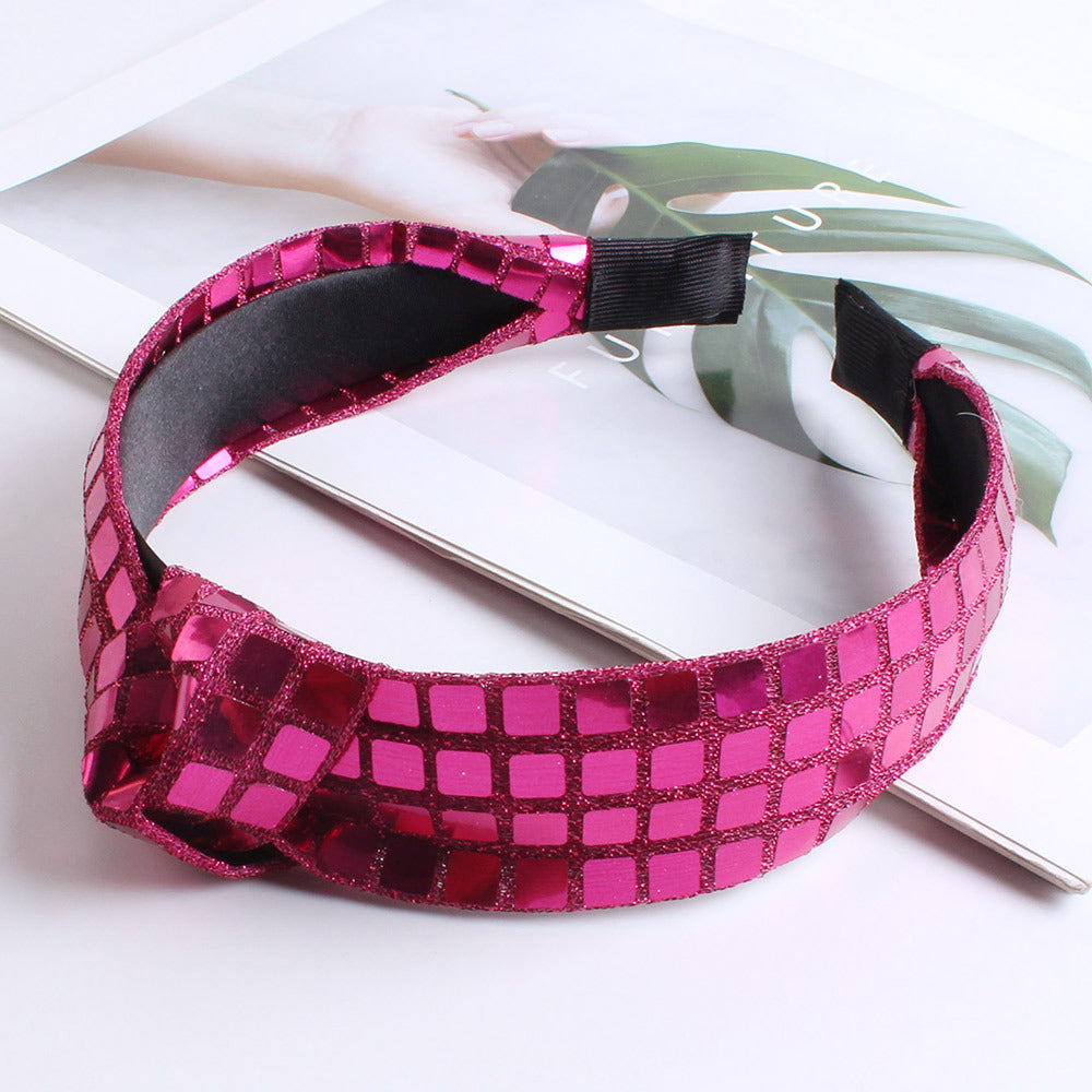New style fabric sequins women's headband high-end wide-brimmed hair headband hair accessories