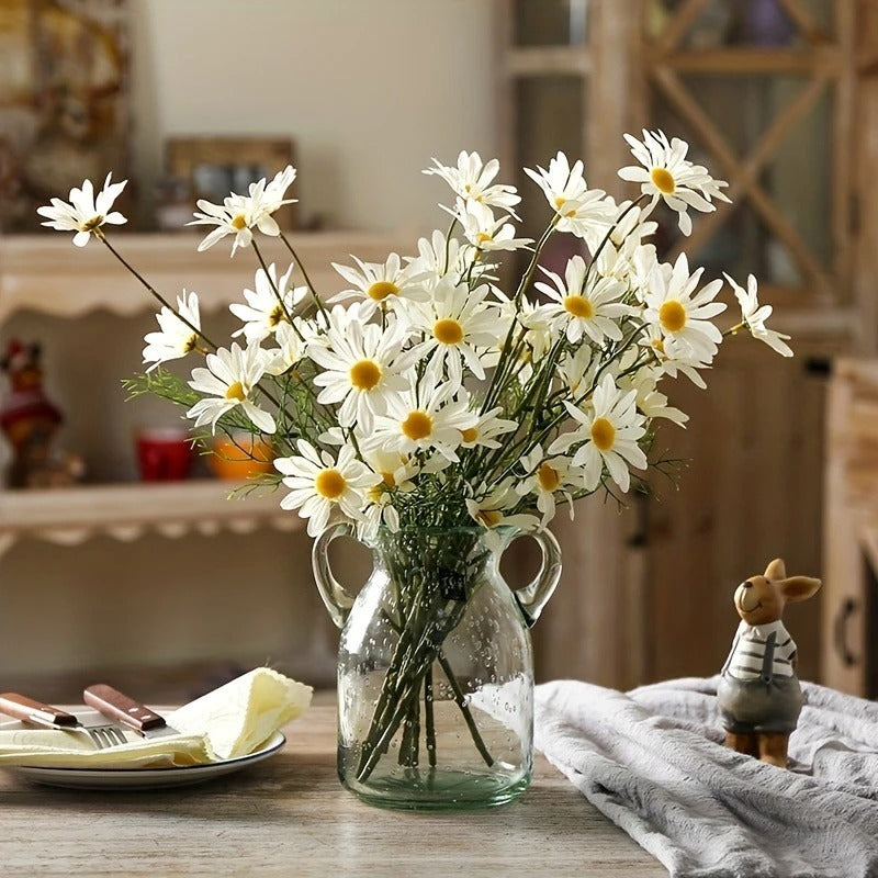 1/3/5Pcs 50cm Daisy Flower 5Heads Plastic Artificial Flowers Fake Bouquet Home Wedding Brides Decor DIY Garden Room Table Decor