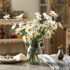 1/3/5Pcs 50cm Daisy Flower 5Heads Plastic Artificial Flowers Fake Bouquet Home Wedding Brides Decor DIY Garden Room Table Decor