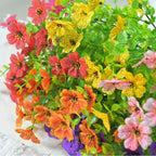 Eucalyptus violet plastic flowers photography background floral wedding